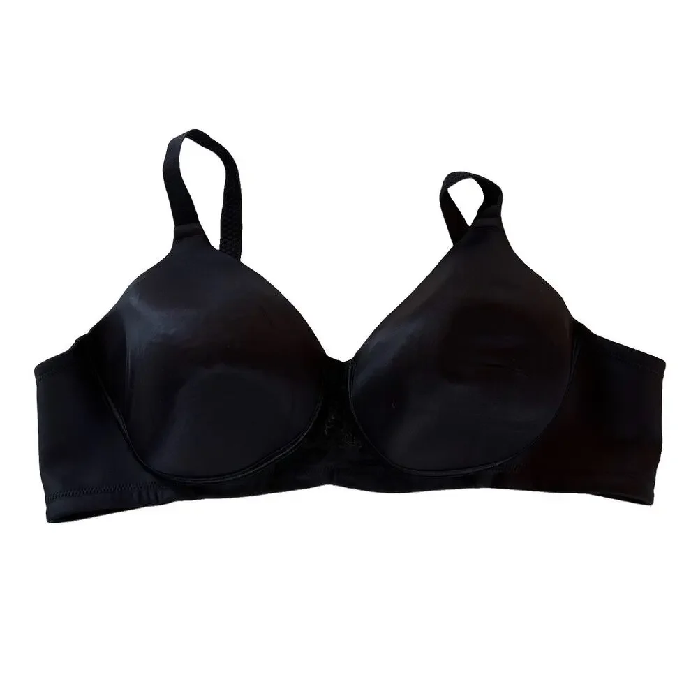 Vanity Fair Women's Black Beauty Back Wire Free Smoothing Bra 44B (71380)